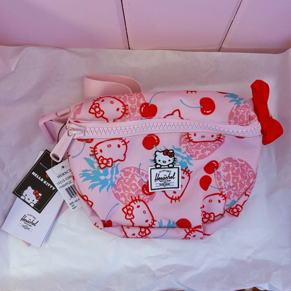 NWT Rare Hello Kitty x Herschel Supply Company Pink & Red Fanny Pack